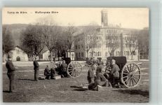 1145 Bière 1924 Foto AK Feldpost Palce d`Armes Waffenplatz Kaserne Kanone Uniform