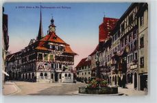 8260 Stein am Rhein - Rathaus, Rathausplatz, Brunnen