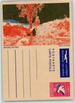 9491 Ruggell Ganzsache Ruggeler Ried Bruno Kaufmann Luftpost Ganzsache Künstlerkarte