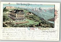 6430 Schwyz 1901 Lithographie Hotel Rossberg Kulm Wildspitz