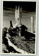 Säntis Winter Wetterstation Windmesser im Rauhreif
