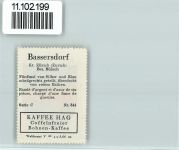 8303 Bassersdorf Baltenswil ZH - Vignette Wappen Kaffee Hag ca 1920-1940