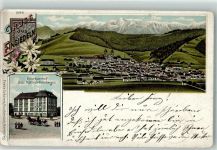 8840 Einsiedeln 1902 Gebrauchsspuren Schweizerhof M. Bünzli-Kohlnberger Edelweiß Lithographie