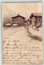 3961 Zinal 1902 Gebrauchsspuren Chalets