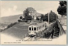 1820 Montreux Foto AK Schloss Bergbahn