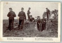 Schw. Grenzbesetzung 1914 Artilleriebeobachtungsposten Militär Schweiz 1917