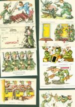 Lot mit 29 AK Humor sig. Naef einige mehrfach Militär Schweiz Posten 21 bis 100 AK