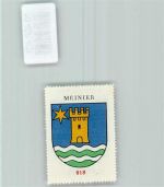 1252 Meinier Corsinge - Vignette Wappen Kaffee Hag ca 1920-1940 Turm