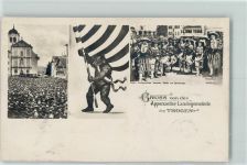 9043 Trogen - Appenzeller Landsgemeinde Trommler Pfeifer Spiessträger Bär mit Fahne