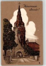 1814 La Tour-de-Peilz Lithographie / Künstlerkarte Kirche