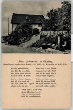 8802 Kilchberg ZH Lieder AK Haus Hohenrain Geburtshaus Barbara Urner