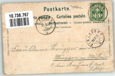 sign. Stückelberger Soldaten marschieren unter Begleitung einer Militärkapelle aus Künstlerkarte Militär Schweiz 1901 Gebrauchsspuren