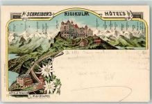 6410 Rigi Kulm Lithographie Schreibers Hotel Hotel Pension Rigi-Staffel