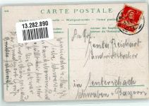 8840 Einsiedeln Lithographie / Prägedruck Alphorn Edelweiss Passepartout