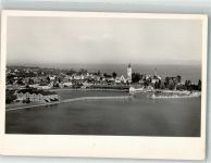 8590 Romanshorn 1958 Foto AK Hafen Kirche