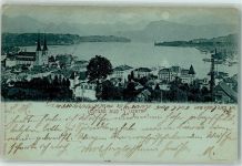 6000 Luzern Lucerne Mondschein Bahnpost Zug 272