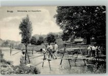 5200 Brugg AG 1910 Foto AK Brückensteg mit Doppelbahn Feldpost Militärpost