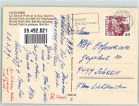 1000 Lausanne Losanna - Grand Pont Belair-Hochhaus Stadtomnibusse Fahnen