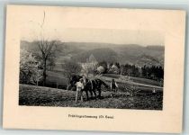 6460 Altdorf UR 1909 Gebrauchsspuren Bauern beim Pflügen Frühlingsstimmung Ort lt. Stempel
