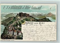6410 Rigi Kulm Lithographie Gruss aus - Verlag Schlumpf Nr. 427, gute Erhaltung AK