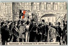 1000 Lausanne Losanna 1916 - Geburtstag von Guillaume Fahne