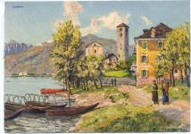 um 1930/40 - Locarno, Kanton Tessin, Schweiz, See, Boote, Ansicht,Carl Künzli-Tobler´s Nachf.