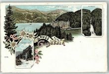 3855 Brienz BE Lithographie Hotel Giessbach Giessbach Bahn
