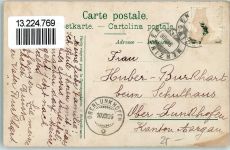 6313 Menzingen 1906 Gebrauchsspuren Kurhaus Schloss Schwandegg