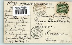 1820 Montreux 1906 Gebrauchsspuren Chemin de fer de Terriet Glion , Bergbahn , Verlag J.J.