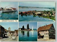 8272 Ermatingen Foto AK Motorschiff Kreuzlingen Hafen