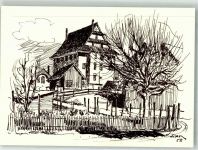 9547 Wittenwil Weiern 1958 Radierung sign. Isler, E. Schloss