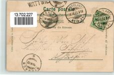 9630 Wattwil 1902 BOAKC Lithographie Webschulgebäude Verlag Künzli Nr 1109