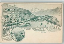 1820 Montreux Lithographie Hotel du Parc