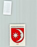 8166 Niederweningen - Vignette Wappen Kaffee Hag ca 1920-1940 Mond Stern