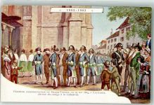 1000 Lausanne Losanna Lithographie / Künstlerkarte Uniform Grand Conseil 1803