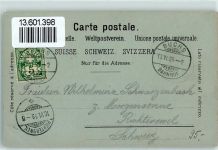 9470 Buchs SG 1899 Lithographie / Mondschein Schloss und Städtchen Werdenberg Evangel. Pfarrkirche Buchs Bahnhof Buchs