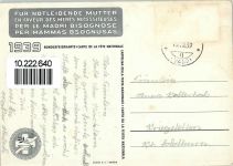 Für Notleidende Mütter Spendenkarte Bundesfeier / Pro Patria Schweiz 1939 Gebrauchsspuren