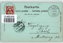 2513 Twann 1899 Künstlerkarte Kirche am Pilgerweg