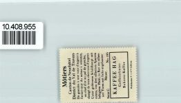 2112 Môtiers NE - Vignette Wappen Kaffee Hag ca 1920-1940