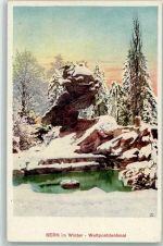 3000 Bern Berne - Weltpostdenkmal Winter