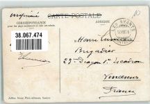 1833 Les Avants 1906 Foto AK Briefmarke Bildseite