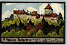 8260 Stein am Rhein Künstlerkarte Schloss Hohenklingen sign