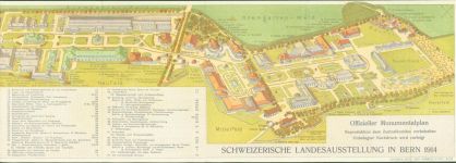 3000 Bern Berne KEINE AK Offizieller Plan Landesausstellung 1914