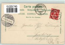 8200 Schaffhausen Sciaffusa 1901 Lithographie / Mondschein Rheinfall