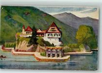 6354 Vitznau Künstlerkarte Schlössli Hohenfels sign. F. Jenny