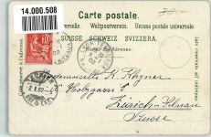 8000 Zürich 1902 Lithographie Tracht Frau Landesmuseum