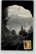 6000 Luzern Lucerne 1910 - Bahnlinie Ort lt. Stempel