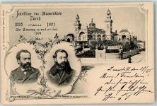 8000 Zürich 1901 - Jubelfeier des Männerchors Dr. Carl Attenhofer Dr. Fritz Rohrer Tonhalle