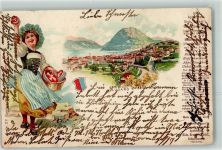 6900 Lugano 1902 Lithographie Tracht die Apotheke Rich. Brandt`s Schweizerpillen