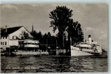 8703 Erlenbach ZH 1950 - Hotel Schönau Das See Terrassen Restaurant am Zürichsee Personendampfschiff